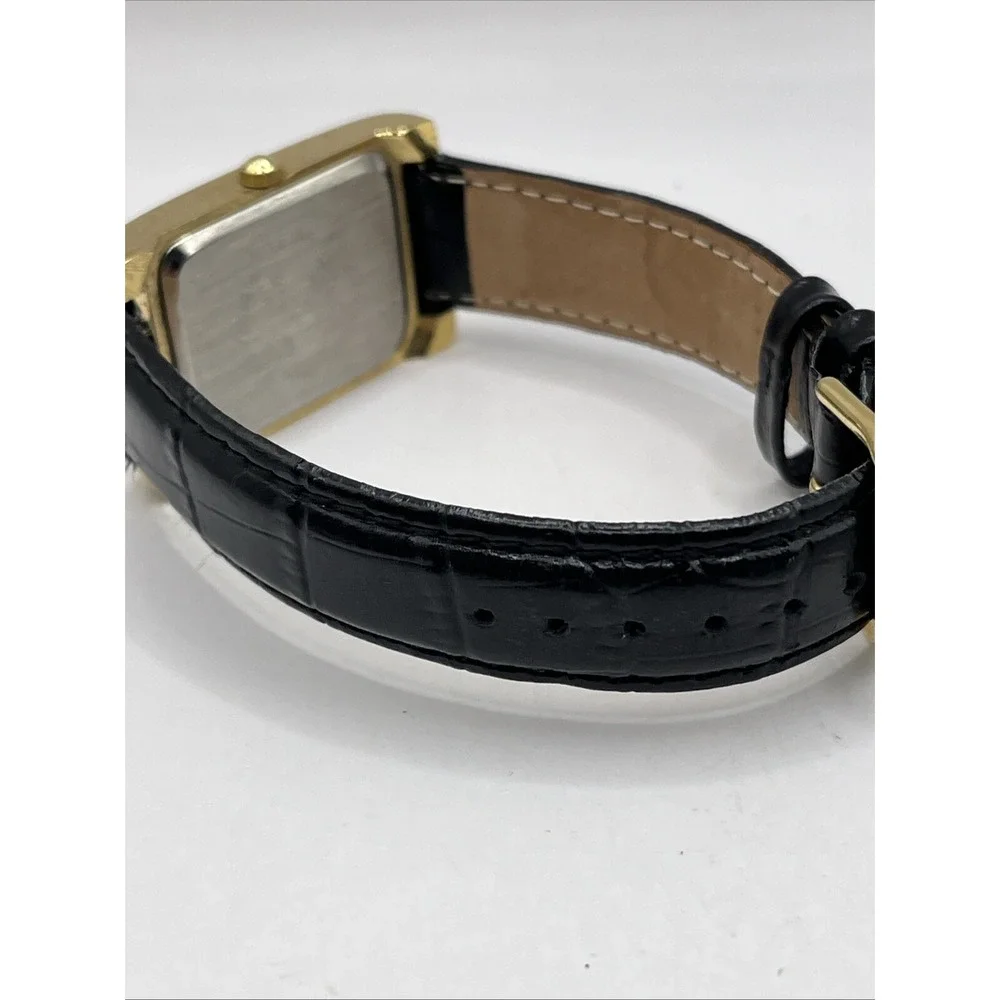 Gossip Women's‎ Watch MOP Dial Black Leather Band GSP173A- New Battery